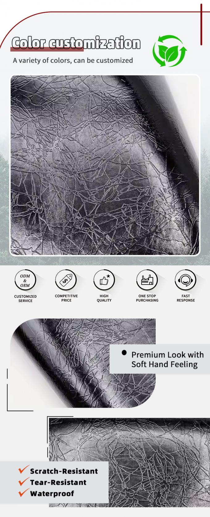 Оптовая продажа ПВХ Основные характеристики 006 Основные характеристики молниевидный рисунок Искусственная синтетическая кожа Кошелек Коробка Обувь Блокнот Ткань 4