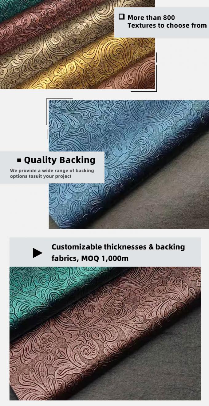 Тисненая ПВХ искусственная кожа с цветочным узором для кошельков, коробок, обуви, блокнотов, декоративных сумок - прочные материалы из искусственной кожи 5