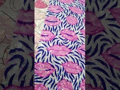 Напечатанный Розовый День Святого Валентина Любовный поцелуй Гретель PU Кожа Имитация Хлопковый бархат Нижняя ткань